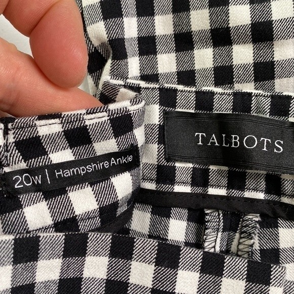 Talbots Hampshire Gingham Ankle Pants Straight Leg Stretch High Waist Soft - Picture 8 of 16